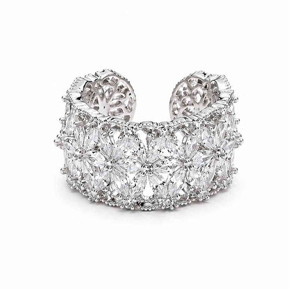 Crystal Daisy Flower Ring